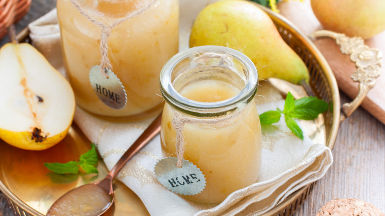 Homemade pear jam