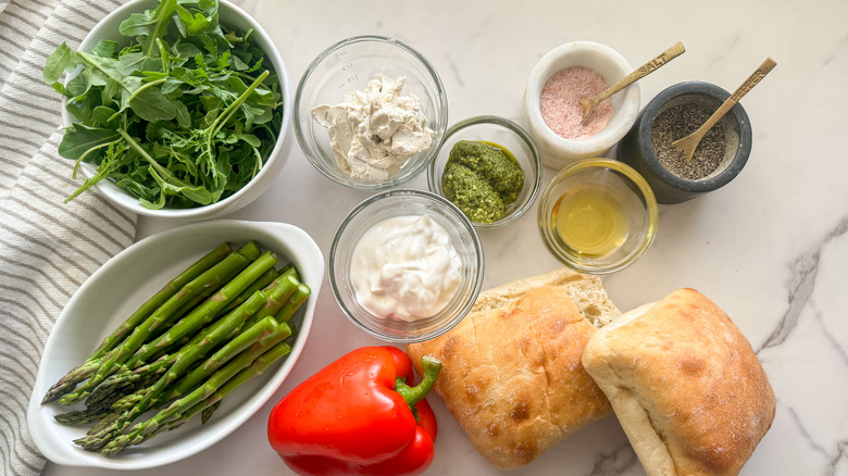 goat cheese and asparagus panini ingredients