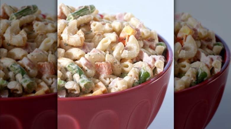 macaroni salad with asparagus