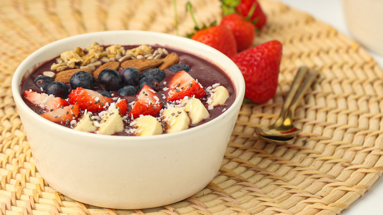 at-home acai bowl in bowl 