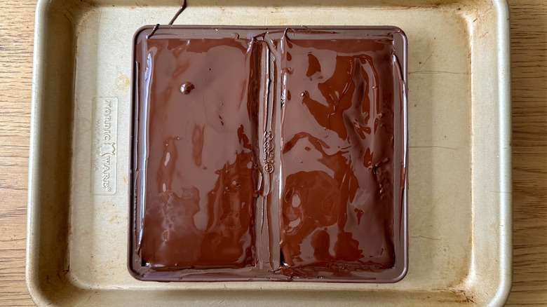 Filled chocolate bar molds