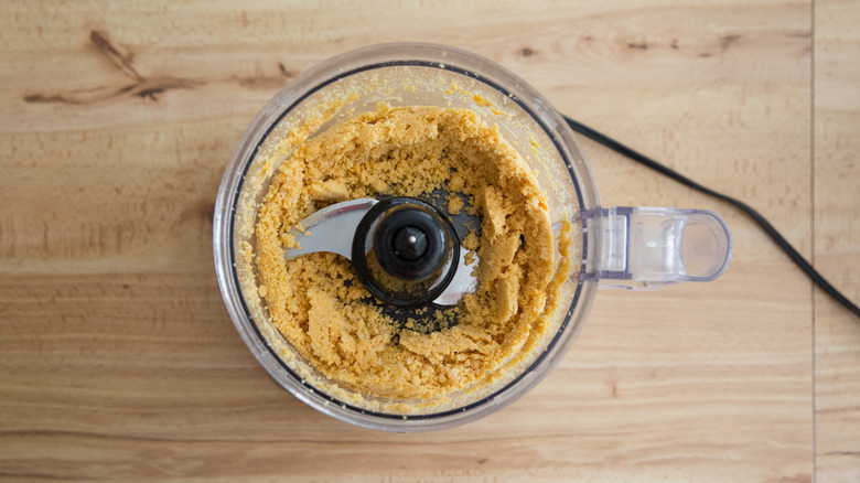 chickpeas in food processor bowl