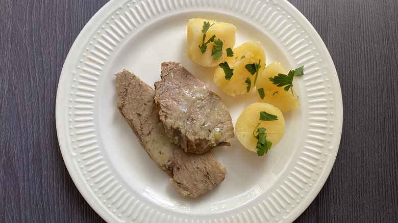 boiled beef with potatoes