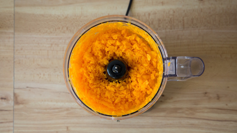 butternut squash in food processor