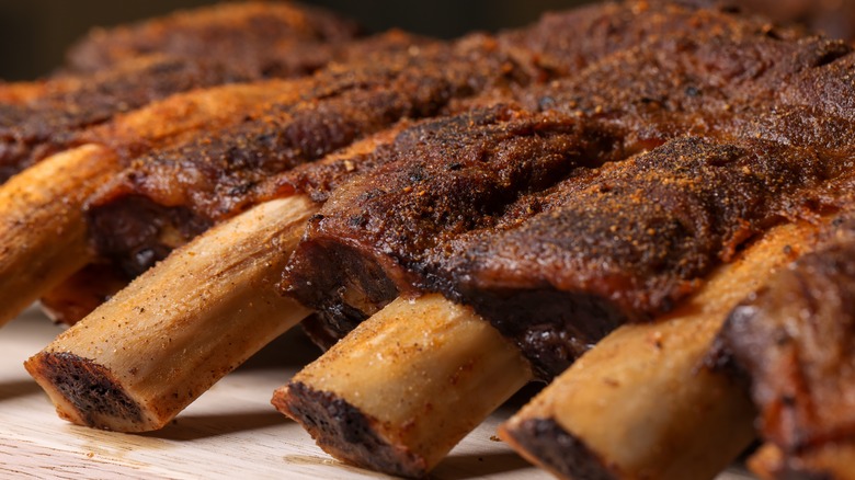 close up of ribs