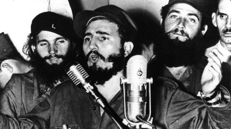 Fidel Castro giving speech