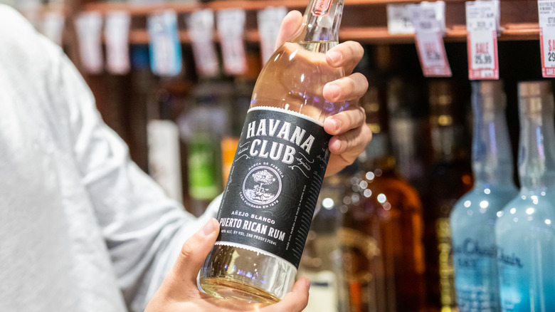 Bottle of Havana Club Añejo Blanco