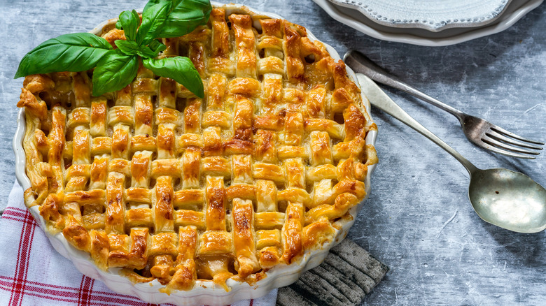 chicken bacon pie with lattice