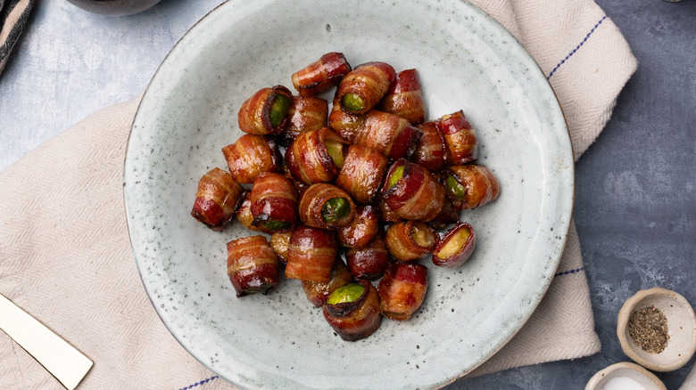 bacon-wrapped balsamic Brussels sprouts