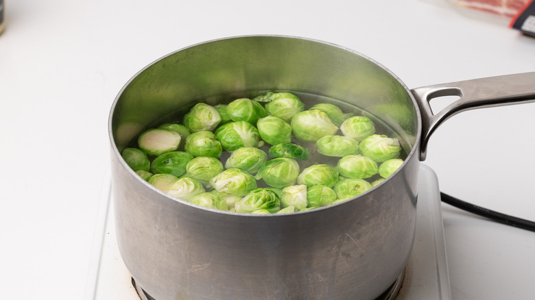 boiling Brussels sprouts