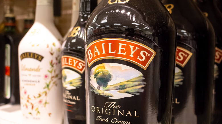 Baileys bottles on shelf