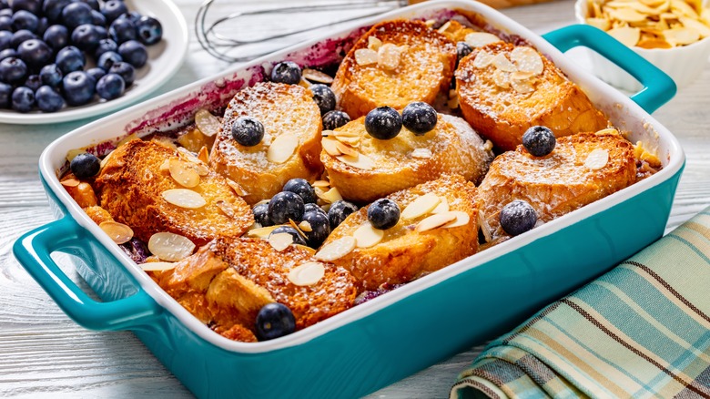 baked French toast in dish