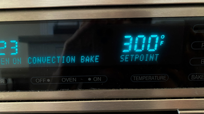 oven set at 300