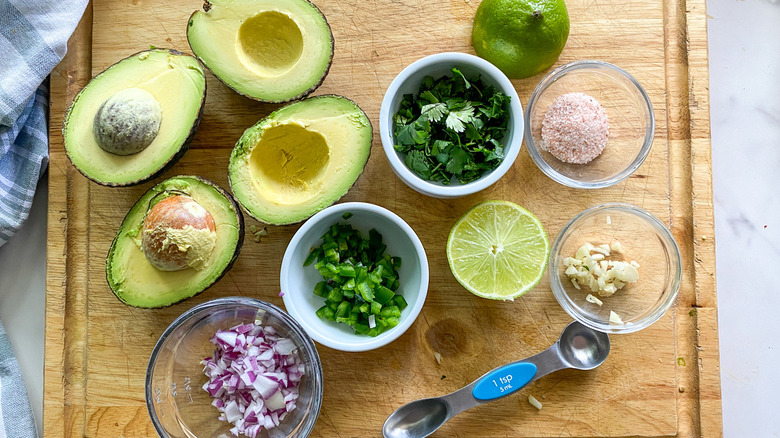 guacamole ingredients on board