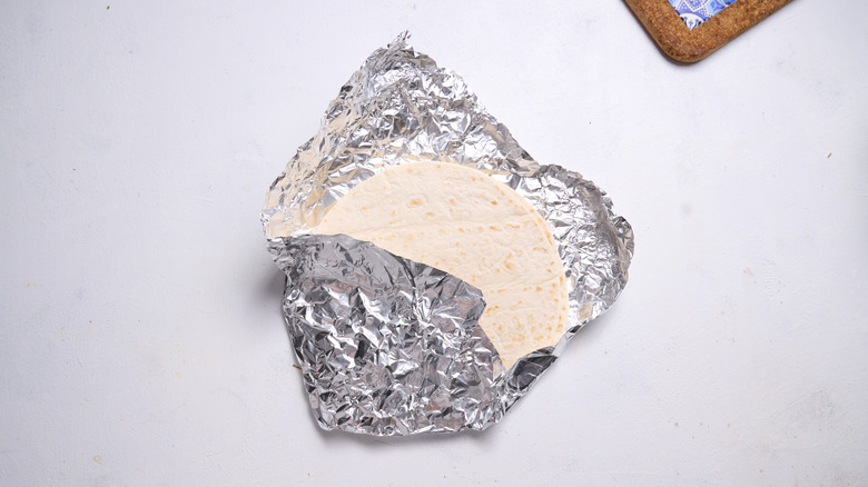 tortillas wrapped in foil