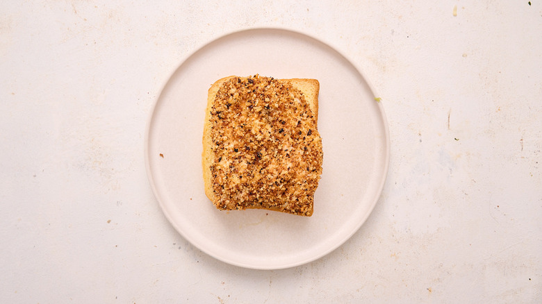 chicken katsu on bread