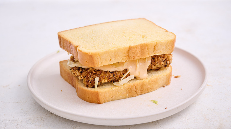 bread on chicken katsu