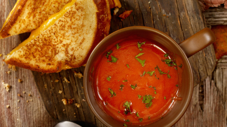 Grilled cheese with tomato soup