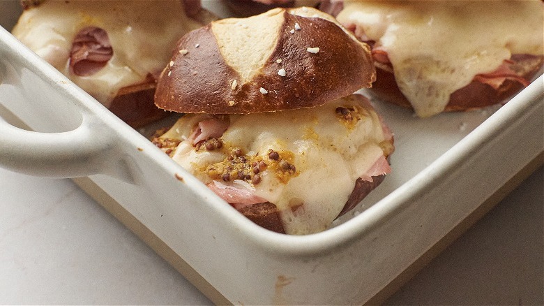 baked slider in baking dish