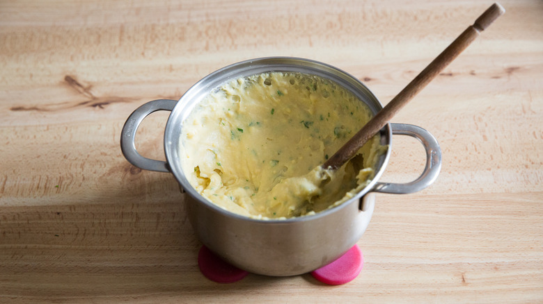 panelle batter in small saucepan