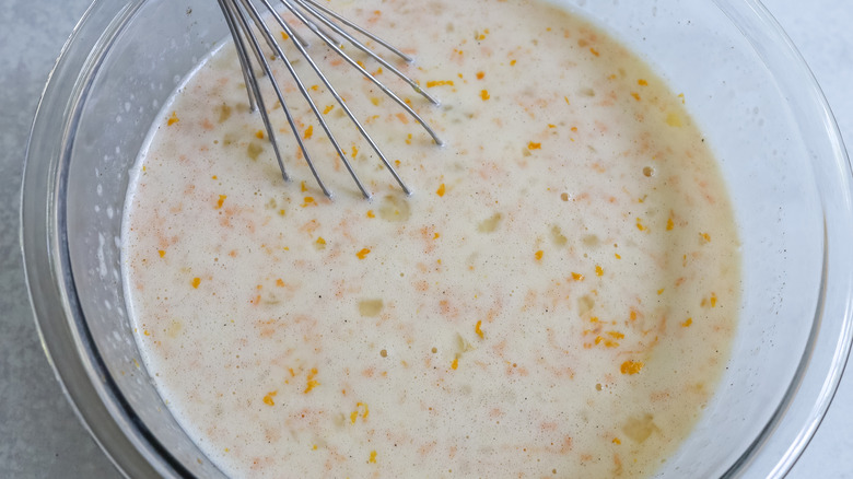 milk egg mixture with spices