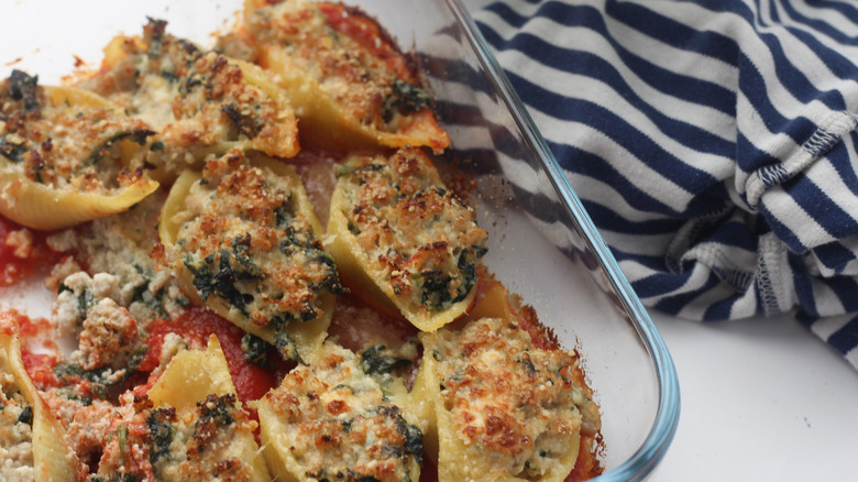 baked stuffed shells in dish