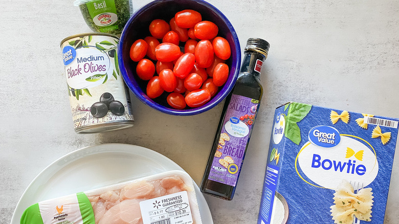 ingredients for chicken pasta salad