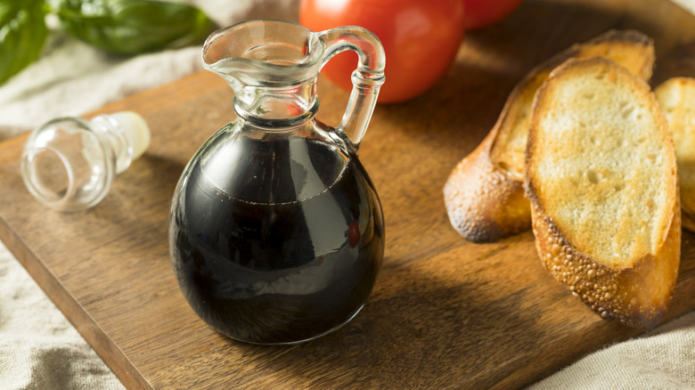 A bottle of black balsamic vinegar