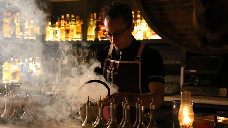 bartender working at Elk Room