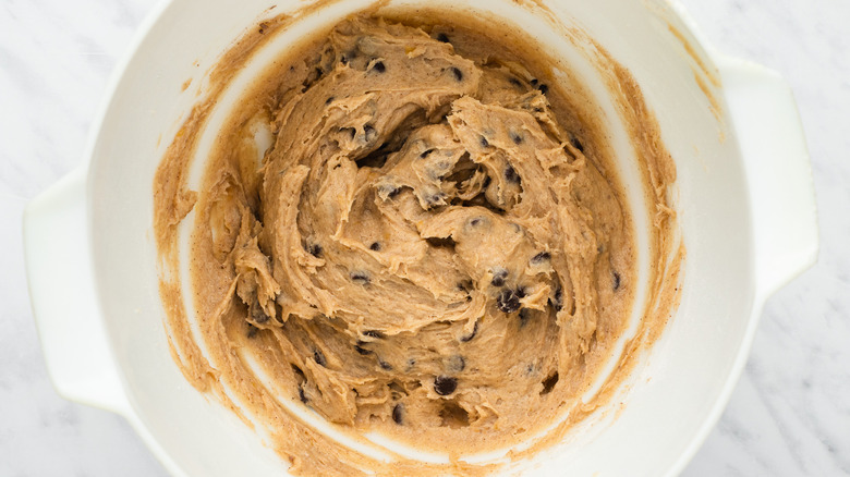 cookie dough in bowl