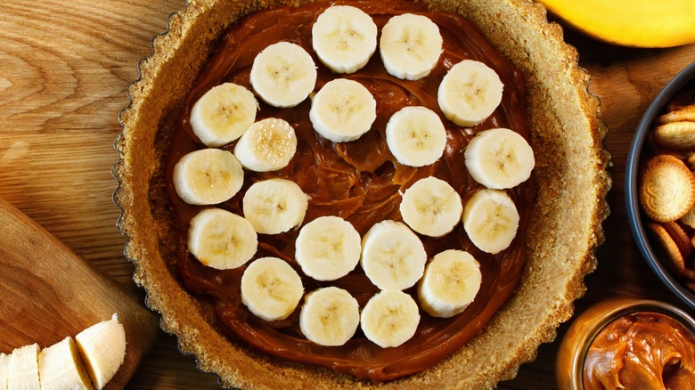 banoffee pie on table 