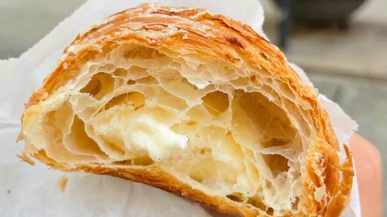 Interior of Pastelería Hofmann's mascarpone croissant