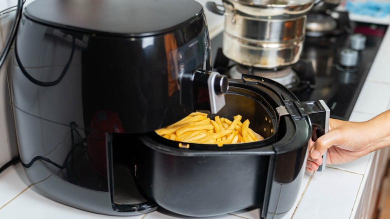 french-fries in basket air fryer