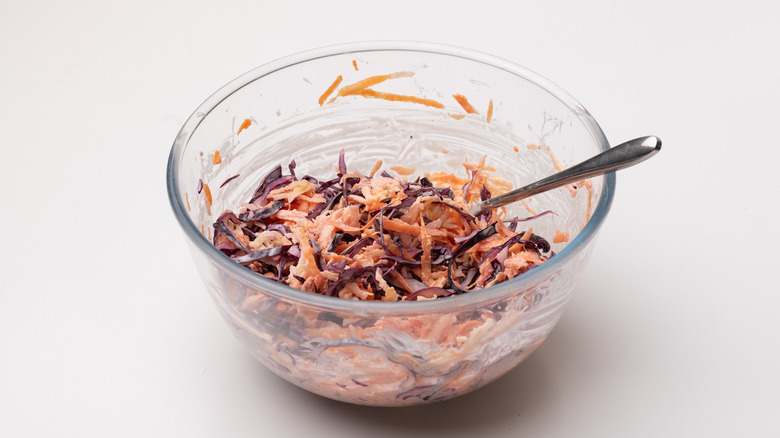 carrot-apple slaw in bowl