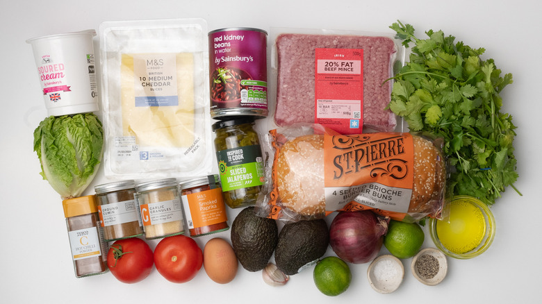 beef and bean nacho burger ingredients