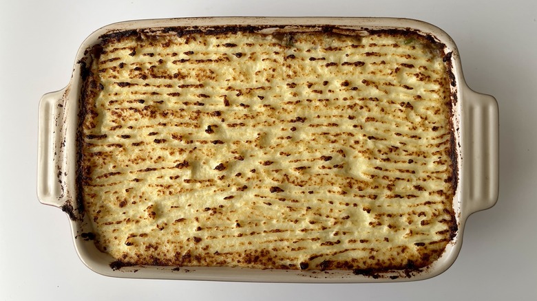 cottage pie in baking dish