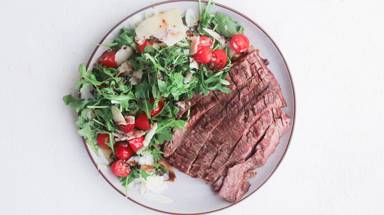 Plate of beef tagliata