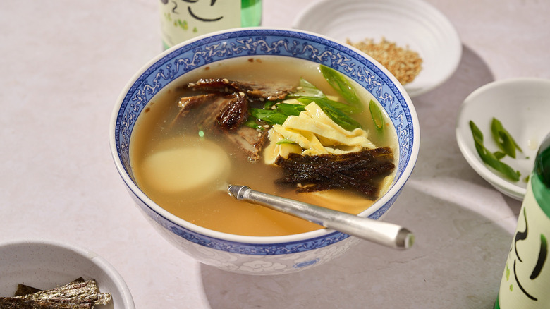 Lunar new year soup in bowl