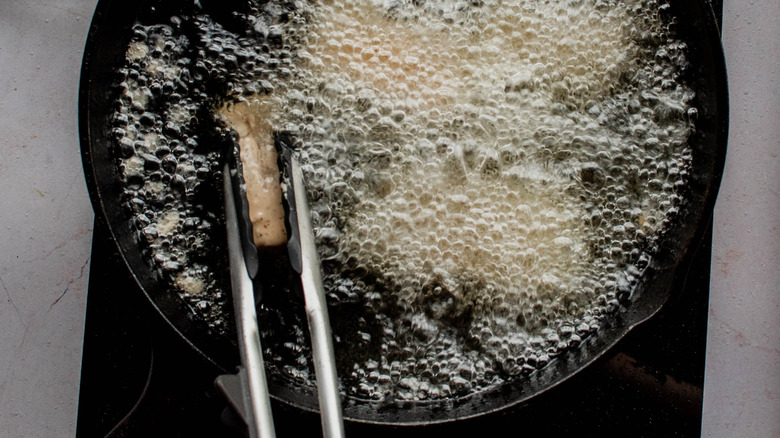 frying beer-battered fish