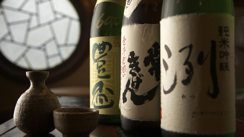 bottles of sake