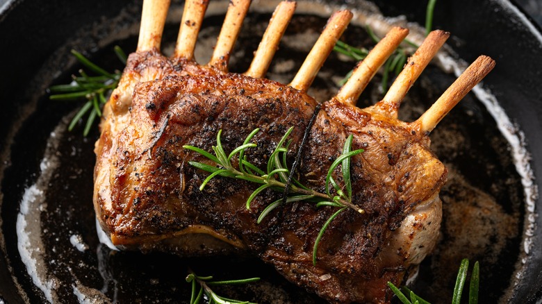 Rack of lamb with rosemary