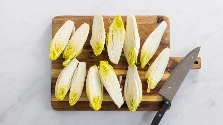 Halved endives 