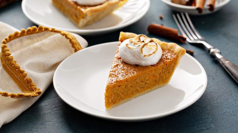 slice of sweet potato pie