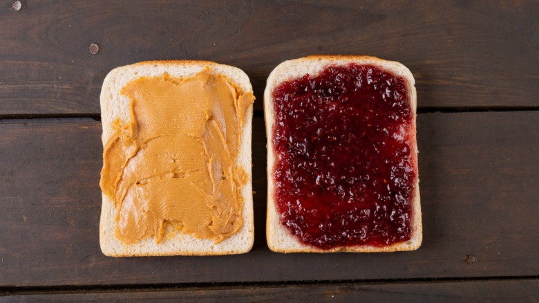 Peanut butter and jelly sandwich