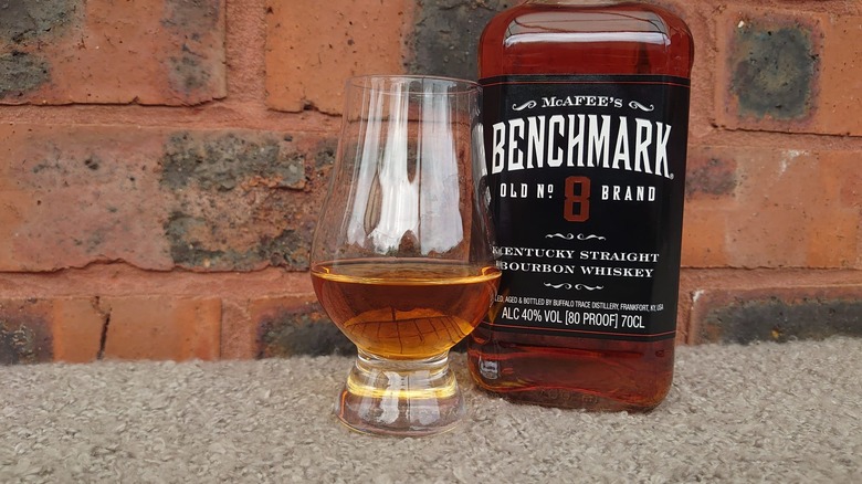 Benchmark with snifter glass