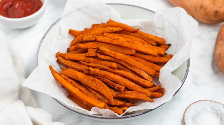 sweet potato fries in basket