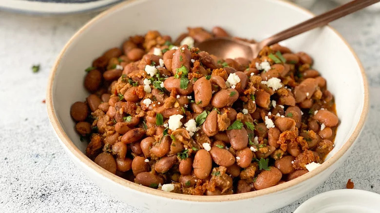 pinto bean chorizo and cheese