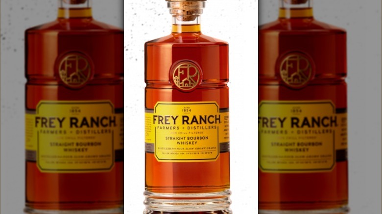 Bottle of Frey Ranch Bourbon