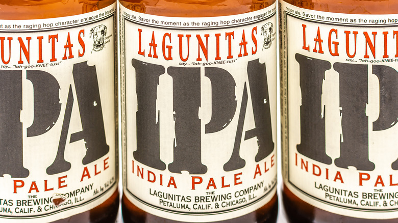 Bottles of Lagunitas IPA