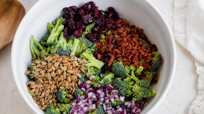 salad ingredients in a bowl